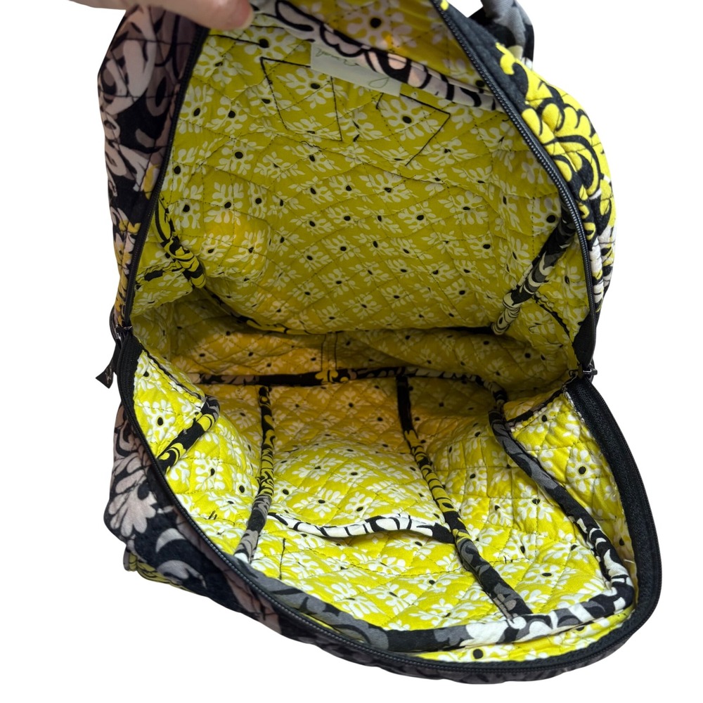 Vera Bradley Quilted Backpack Baroque Retired Pattern Bag Travel Laptop School - Picture 3 of 10
